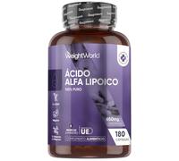 Ácido Alfa Lipoico 650 mg - 180 Cápsulas de ALA 100% Puro para 6 Meses - Sin OGM ni Aditivos, Apto para Dietas Vegana, Sin Lactosa y Sin Gluten