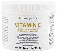 Ácido ascórbico puro polvo cristalino fino 454 g | vitamina C | Probado por terceros | Heiltropfen®