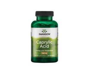 Ácido caprílico 600 mg 60 cápsulas blandas Swanson Health Products
