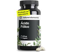 Ácido fólico 400mcg por tableta - 400 Comprimidos para 13 meses - Vitamina B9 en alta dosificación y óptima bioactividad - Sin aditivos innecesarios y vegano - Probado en laboratorio en Alemania