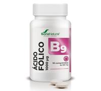 Ácido fólico de liberación sostenida, 90 comprimidos, Soria Natural | Embarazo - Preconcepción - Sistema inmunitario - Alta absorción - Vitamina B9
