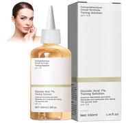 Ácido glicólico al 7 % de solución tonificante, 100 ml de ácido glicólico, solución de tonificación exfoliante de ácido glicólico, solución para manchas y acné, rejuvenecimiento de la piel, exfoliante