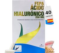 Acido Hialuronico FEPA - 40 Cápsulas - Complemento Alimenticio con Ácido Hialurónico - Apoyo Nutricional para Piel y Articulaciones - Contribuye a la Hidratación y Flexibilidad - Fepadiet