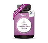 Ácido Hialurónico Puro 400 mg Vegano - Anti-Edad e Hidratación - Fórmula de Alta Absorción - 60 Comprimidos - Vitavea