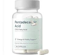 Ácido pentadecanoico, ácido graso, apoya la energía y la concentración, fórmula natural, equilibra el cuerpo y mantiene la vitalidad, sin OGM, sin azúcar