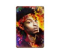 ACIFHGUE Póster de cantante masculino 21 SavageWall Decor Art Metal Tin Poster Modern Bar Decorations30x20cm