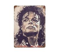 ACIFHGUE Póster de Michael Jackson Singer para decoración de pared, póster de metal moderno, decoración de bar, 40 x 30 cm