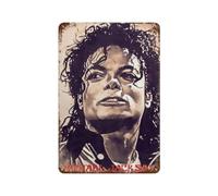 ACIFHGUE Póster de Michael Jackson Singer para decoración de pared, póster de metal moderno, decoración de bar, 30 x 20 cm