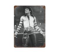 ACIFHGUE Póster decorativo de Michael Jackson para decoración de pared, póster de metal moderno, decoración de bar, 40 x 30 cm