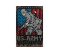 ACIFHGUE We Stand for The FlagWall Decor Art Metal Tin Poster Modern Bar Decorations30x20cm