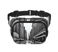 aCity Street - Riñonera cuadrada de doble capa para actividades al aire libre como deportes, viajes, senderismo, ciclismo, Black, Talla única