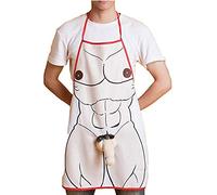 Acizi Novedad Hombres y mujeres Cocina Cena Fiesta Barbacoa Delantales divertidos Cocina sexy Regalo para mujer grosero (hombres)