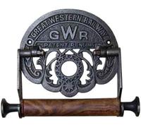 ACL - Portarrollos de Papel higiénico montado en la Pared - Great Western Railway GWR Soporte de Papel higiénico para baño - Soporte para Rollo de Papel higiénico de Hierro Fundido con Accesorios