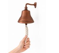 ACL,Timbre de última orden con acabado de cobre montado en la pared, barco náutico, campanas escolares, campanas de recepción, timbre para el hogar, bar, pub, cena, (6 pulgadas)