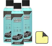 Aclarador de plástico para autos, cera en aerosol sin agua, limpiador y acondicionador de plástico para automóviles, limpiador y acondicionador todo en uno para interiores y exteriores de automóviles