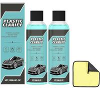 Aclarador de plástico para autos, cera en aerosol sin agua, limpiador y acondicionador de plástico para automóviles, limpiador y acondicionador todo en uno para interiores y exteriores de automóviles