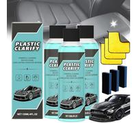 Aclarador De Plásticos, Aclarador De Plásticos Para Autos, Interior Y Exterior. Restaurador De Plásticos Para Autos, Cera En Spray Sin Agua, Restaurador De Plásticos Para Exteriores De Autos (3 ud.)