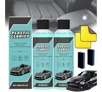 Aclarador De Plásticos, Aclarador De Plásticos Para Autos, Interior Y Exterior. Restaurador De Plásticos Para Autos, Cera En Spray Sin Agua, Restaurador De Plásticos Para Exteriores De Autos (2 ud.)