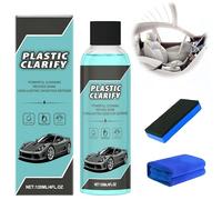 Aclarador de Plásticos para Autos, Restaurador de Plásticos Negro, Limpiador y Acondicionador de Plásticos para Interiores, Spray Restaurador Multiusos Eficiente para Autos, Cera de Goma (1 Piezas)