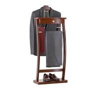 ACLFF Perchero Antiarrugas, Perchero de Pie para Trajes, Galán de Noche con Bandejas y Cajones, Elegante Solución de Almacenamiento de Ropa para la Oficina, el Salón y el Dormitorio