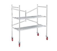 ACLips Torre de andamio portátil Plegable con Ruedas bloqueables, Capacidad de Carga de 500 LB, Plataforma de andamio de Acero para una fácil Movilidad (Alto: 135 cm/4,4 pies)
