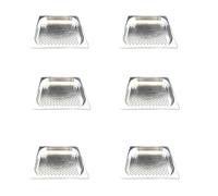 AcMax 6 recipientes GN 2/3 para gastronomía, acero inoxidable, 2,3 litros, profundidad de 40 mm, perforados