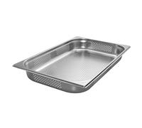 AcMax GN 1/1 Gastronorm - Recipiente para gastronomía (acero inoxidable, 8,5 L, profundidad de 65 mm, perforado)