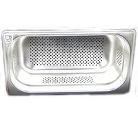AcMax GN 1/3 - Recipiente para gastronomía, acero inoxidable, 4 litros, profundidad de 100 mm, perforado