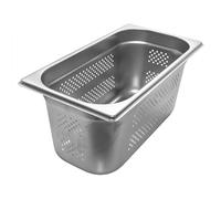 AcMax GN 1/3 - Recipiente para gastronomía, acero inoxidable, 5,7 litros, profundidad de 150 mm, perforada