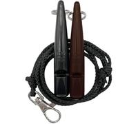 ACME Silbato para perros n.º 210,5 con banda de silbato, en paquete doble, 2 silbatos con 2 cintas, ideal para la devolución de llamada, ruidoso y de gran alcance (Black + Chocolate Brown)