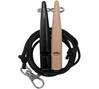 ACME Silbato para perros n.º 210,5 con banda de silbato, en paquete doble, 2 silbatos con 2 cintas, ideal para la devolución de llamada - ruidoso y de largo alcance (negro + turrón)