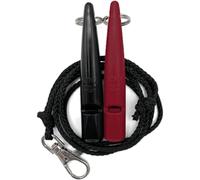 ACME Silbato para perros n.º 211,5 con banda de silbato, en paquete doble, 2 silbatos con 2 cintas, ideal para la devolución de llamada - ruidoso y de largo alcance (negro + fucsia)