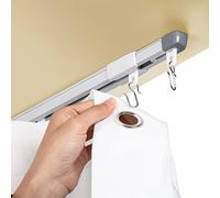 ACMEART Riel de cortina de techo, riel de techo retráctil para cortinas, 3-5 pies, barra de cortina divisora de habitación, juego de rieles de techo con rodillos silenciosos y ganchos para sala de