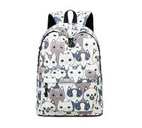 Acmebon Mochila Escolar Unisex y de Ocio Impermeable - Cartera Escolar para Niñas y Niños con Lindo Estampado Gato