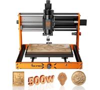ACMER Ascarva 3 S, 500 W, fresadora CNC, área de trabajo de 11.8 x 7.1 x 3.1 pulgadas para madera, plástico, metal, acrílico, MDF, nailon, corte