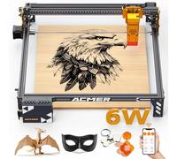 Acmer P1 S Pro MáQuina de Grabado LáSer de 6 W, Superficie de Grabado de 380 × 370 mm, Cortadora LáSer para Proyectos de Bricolaje en Madera, Metal, AcríLico, Cuero, Etc.