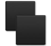 Acmerota 2 pezzi piastra singola vuota adesiva 1 placca di copertura quadrata placca di copertura nera per presa elettrica singola per presa elettrica, presa di corrente, prese esposte