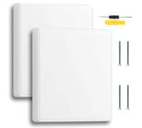 Acmerota 2 piezas Cubierta de placa ciega individual Cubiertas de enchufe cuadradas Placa de enchufe ciega individual para cajas eléctricas de enchufes Acabado blanco Enchufes expuestos (blanco)