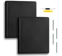 Acmerota 2 piezas Placa ciega simple Placa ciega simple Placa para tapar agujeros en la pared Agujero oculto para tornillo para cajas eléctricas de enchufes Acabado blanco Enchufes expuestos (negros)