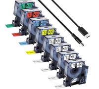 Acmerota 45010 45013 45016 45017 45018 45019 para Dymo D1 12 mm x 7 m Cinta de etiquetas para Dymo LabelManager 100 120P 150 160 200 220P 260P 250 280 210D 360D 260P 420P 4 50D