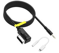 Acmerota Cable AMI con Conector Jack de 3,5 mm, Cable AMI MDI MMI con Entrada AUX Compatible para Audi A3/A4/A5/A6/A7/A8/S4/S6/S8/Q5/Q7/R8/TT, para VW MDI Box o Sistema MMI, para iPhone 14 13 12