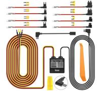 Acmerota Kit de cableado para cámara de tablero Kit de cableado USB tipo C de 12 V-24 V a 5 V 3 A Kit de cableado Protección de bajo voltaje ajustable y tiempo de funcionamiento de 11,4 pies