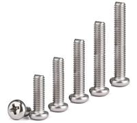 Acmerota M3.5 Tornillos de Enchufe Eléctrico, Paquete de 50 Mezcla de 20 25 30 35 40MM Tornillos Largos de Acero Inoxidable M3.5 para Placa de Pared Interruptor de Luz y Enchufes de Enchufe