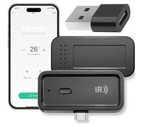 Acmerota Mini mando a distancia inteligente universal con hub IR inteligente y Wi-Fi de 2,4 GHz, solo tipo C, para hogares inteligentes. Compatible con Alexa y Google Home