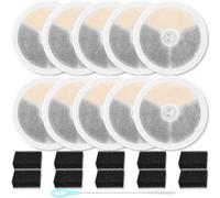 Acmerota Paquete de 10 filtros de fuente para gatos para Petkit Eversweet Solo SE/Solo 2/3 Pro/3/2s Fuente de agua para gatos con 10 filtros de esponja Filtración de 4 capas Filtración de alta