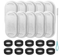 Acmerota Paquete de 20 Filtros para Fuentes de Agua para Gatos y esponjas prefiltrantes Compatible para GIOTOHUN 67oz/2L Acero Inoxidable Fuente & para Tomxcute 3.2L/108Oz para Mascotas(10+10)