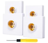 Acmerota Portalámparas con tornillo E27, 110-250V, 6A, base de portalámparas E27, enchufe de pared E27 ultrafino de 2,2 CM, tornillo Edison, portalámparas E27 para montaje de lámpara de techo