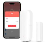 Acmerota Sensor de Puerta WiFi, Mini sensor de contacto inalámbrico WiFi Connect, no requiere concentrador, para domótica inteligente Compatible con Alexa y Google Home