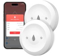 Acmerota Sensor Inteligente de Fugas de Agua, Sensor de Inundación, Se requiere pasarela Zigbee, minidetector de inundaciones inalámbrico para alarma y automatización inteligente del hogar
