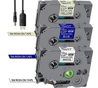 Acmerota TZe-FA231 Compatible para Brother TZe-FA231 TZe-FA53 TZe-FA63 Cintas de Etiquetas 12mm x 3m,Cinta termoadhesiva de tela para Brother P-Touch 1000 1010 D400 1000 1280 E100 H100 H400L,3 Paquete